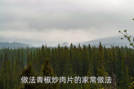 做法青椒炒肉片的家常做法