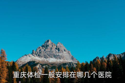 重慶體檢一般安排在哪幾個醫(yī)院