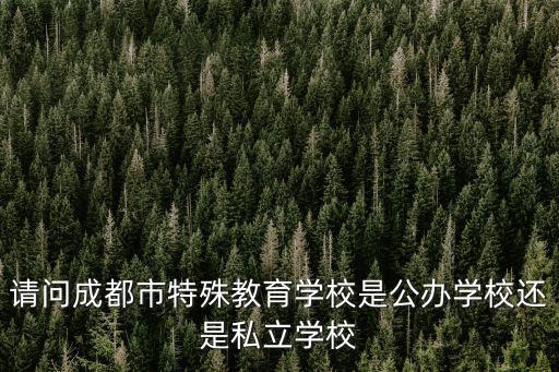 請問成都市特殊教育學校是公辦學校還是私立學校