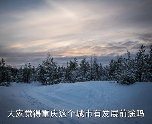 大家覺得重慶這個城市有發展前途嗎