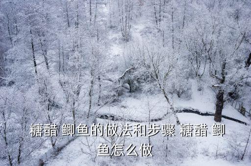 糖醋鯽魚的做法,糖醋小脆皮魚怎么做好吃!