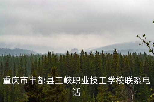 重慶市豐都縣三峽職業技工學校聯系電話