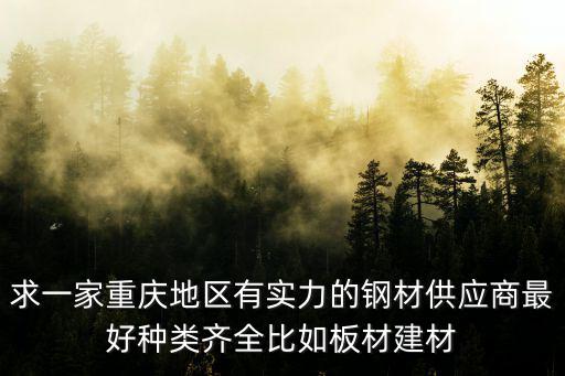 求一家重慶地區有實力的鋼材供應商最好種類齊全比如板材建材