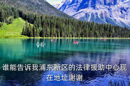 誰能告訴我浦東新區的法律援助中心現在地址謝謝