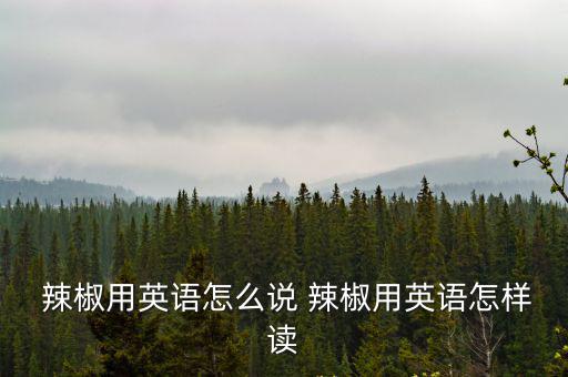  辣椒用英語(yǔ)怎么說(shuō) 辣椒用英語(yǔ)怎樣讀