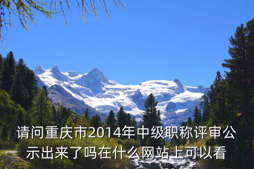 請問重慶市2014年中級(jí)職稱評(píng)審公示出來了嗎在什么網(wǎng)站上可以看