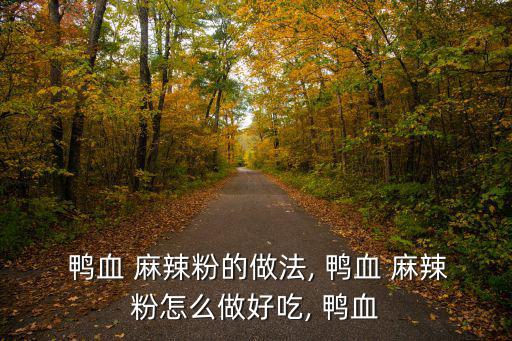  鴨血 麻辣粉的做法, 鴨血 麻辣粉怎么做好吃, 鴨血