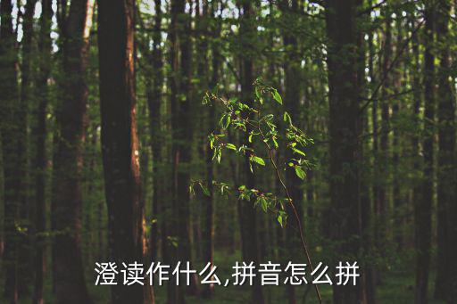 澄怎么讀組詞,澄清與清澈澄的區別