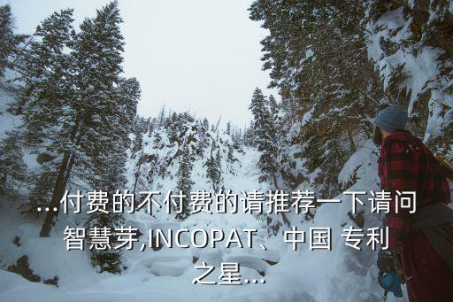 ...付費的不付費的請推薦一下請問智慧芽,INCOPAT、中國 專利 之星...