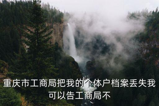 重慶市工商局把我的個體戶檔案丟失我可以告工商局不