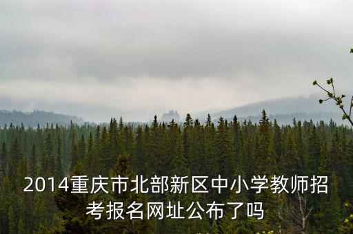 2014重慶市北部新區中小學教師招考報名網址公布了嗎
