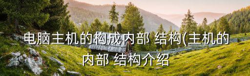  電腦主機(jī)的構(gòu)成內(nèi)部 結(jié)構(gòu)(主機(jī)的內(nèi)部 結(jié)構(gòu)介紹