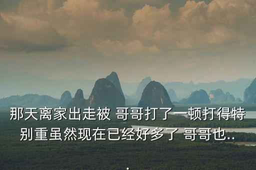 被哥哥打,我覺得還是要找個(gè)時(shí)間和你哥哥坐下來討論一下