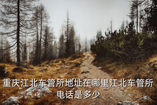 重慶江北車管所地址在哪里江北車管所電話是多少