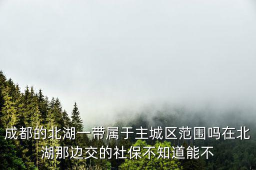 成都的北湖一帶屬于主城區范圍嗎在北湖那邊交的社保不知道能不
