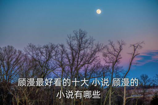  顧漫最好看的十大 小說 顧漫的 小說有哪些