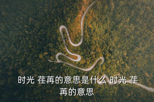  時光 荏苒的意思是什么 時光 荏苒的意思