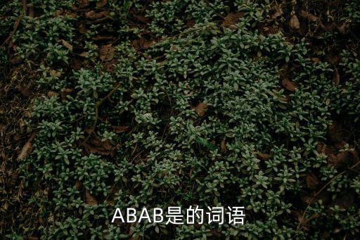 ABAB是的詞語