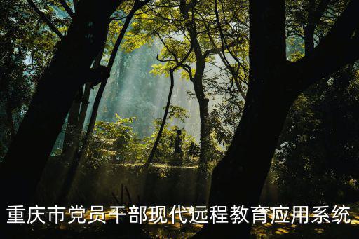 重慶市黨員干部現(xiàn)代遠程教育應用系統(tǒng)