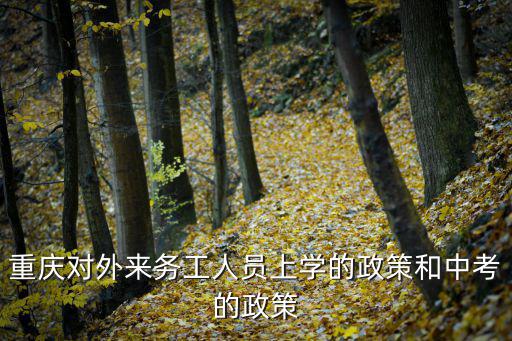 重慶對外來務工人員上學的政策和中考的政策