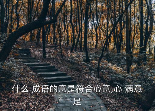 形容滿意的成語,心滿意足形容事情發展符合自己內心