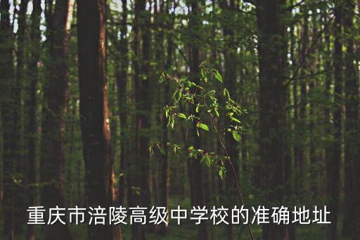 重慶市涪陵高級中學(xué)校的準(zhǔn)確地址