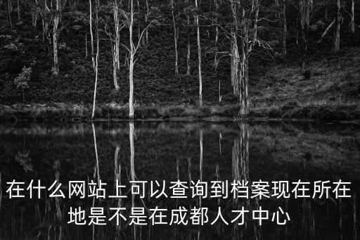 在什么網(wǎng)站上可以查詢到檔案現(xiàn)在所在地是不是在成都人才中心