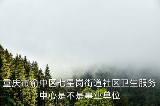 重慶市渝中區七星崗街道社區衛生服務中心是不是事業單位
