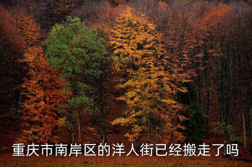 重慶市南岸區(qū)的洋人街已經(jīng)搬走了嗎