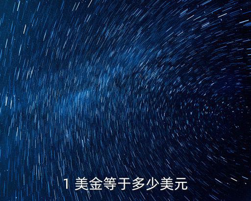 1 美金等于多少美元