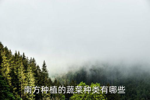 南方種植的蔬菜種類有哪些