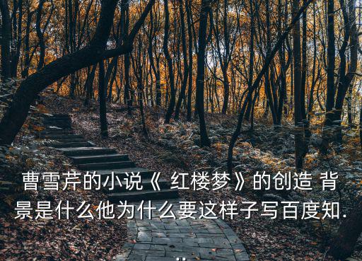 紅樓夢創作背景,第一集:破產作家曹雪芹的新作