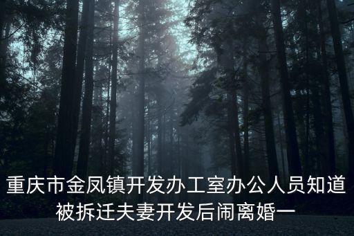 重慶市金鳳鎮(zhèn)開發(fā)辦工室辦公人員知道被拆遷夫妻開發(fā)后鬧離婚一