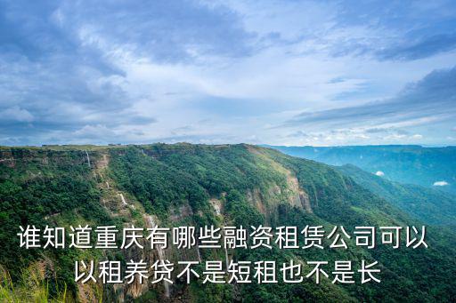 誰知道重慶有哪些融資租賃公司可以 以租養貸不是短租也不是長