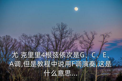 尤克里里g和弦,克里演奏技巧（一）:怎么練出高音?
