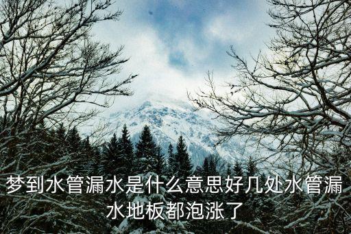 夢到水管漏水是什么意思好幾處水管漏水地板都泡漲了