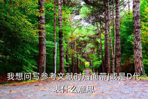 我想問寫參考文獻時后面帶J或是D代表什么意思