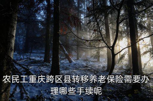 農(nóng)民工重慶跨區(qū)縣轉(zhuǎn)移養(yǎng)老保險(xiǎn)需要辦理哪些手續(xù)呢