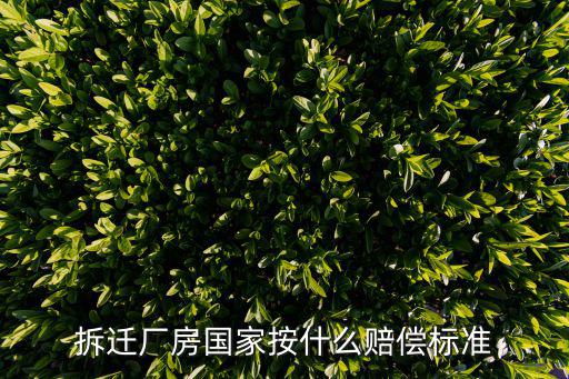 拆遷廠房國家按什么賠償標準