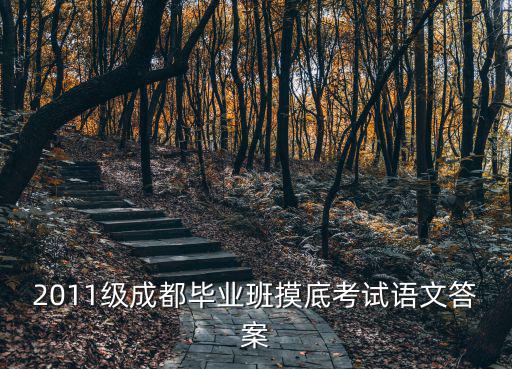 2011級(jí)成都畢業(yè)班摸底考試語(yǔ)文答案