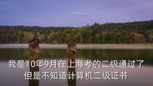 我是10年9月在上海考的二級通過了但是不知道計算機二級證書
