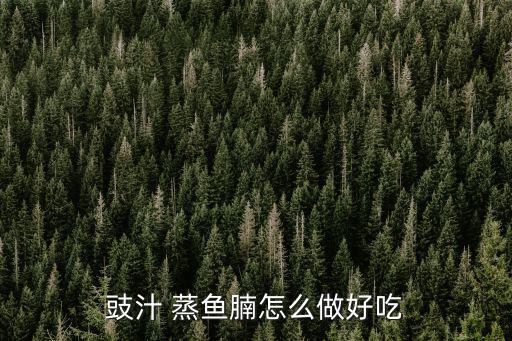 豉汁 蒸魚腩怎么做好吃