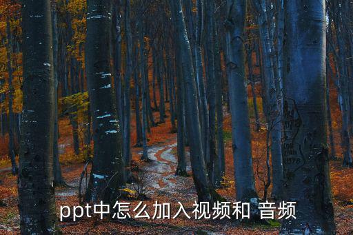  ppt中怎么加入視頻和 音頻
