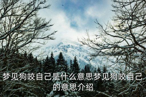 夢(mèng)見(jiàn)狗咬自己是什么意思?jí)粢?jiàn)狗咬自己的意思介紹