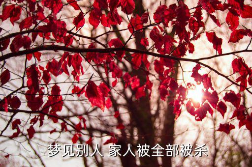  夢見別人 家人被全部被殺