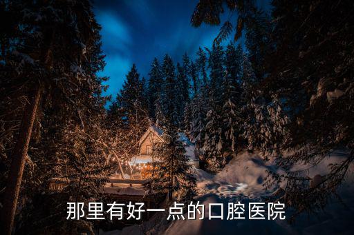 那里有好一點的口腔醫院