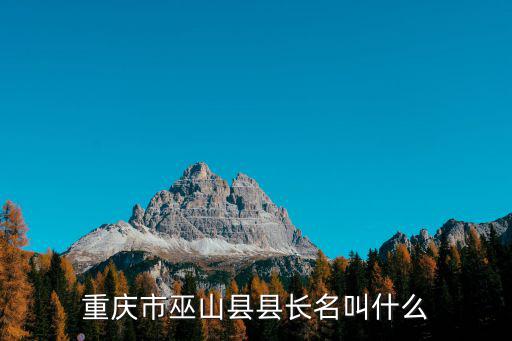 重慶市巫山縣縣長名叫什么