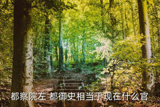 都察院左 都御史相當于現在什么官