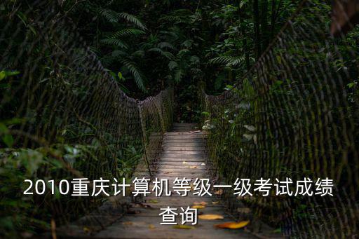 2010重慶計算機等級一級考試成績查詢