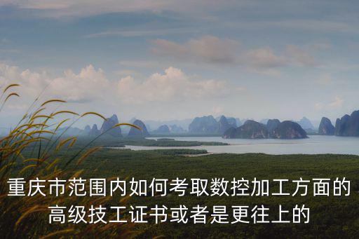 重慶市范圍內如何考取數控加工方面的高級技工證書或者是更往上的